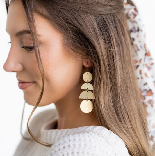 Kate Earring - Gold / Brass Statement Earring