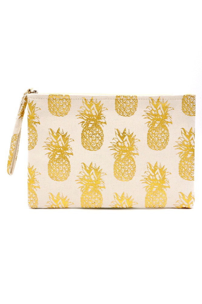 Gold Foil Pineapple Pouch